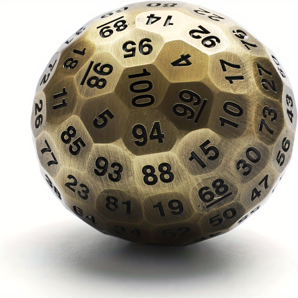 Solid D100 Metal Dice for Tabletop RPGs